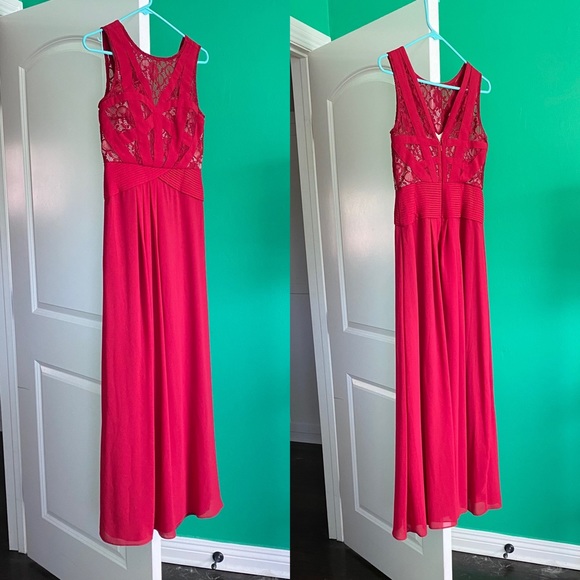 Red Floor-Length Gown (Red Raspberry Radiance) - Picture 2 of 8